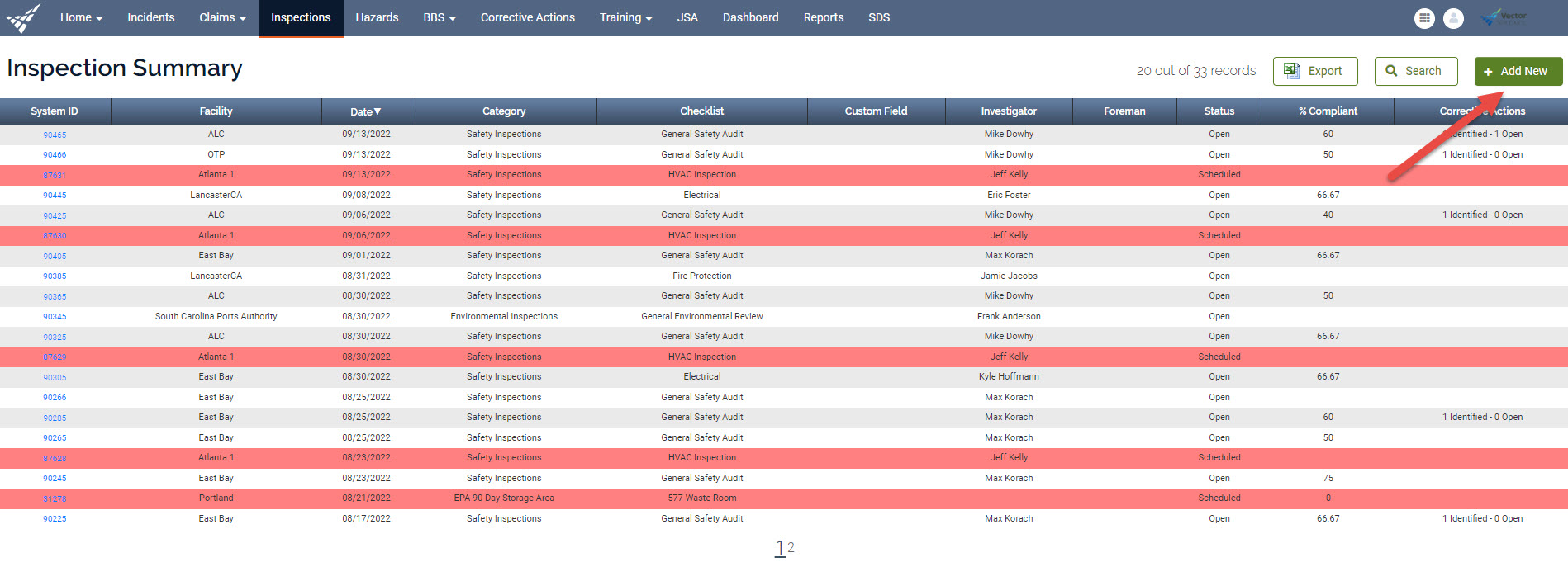 Inspections Module