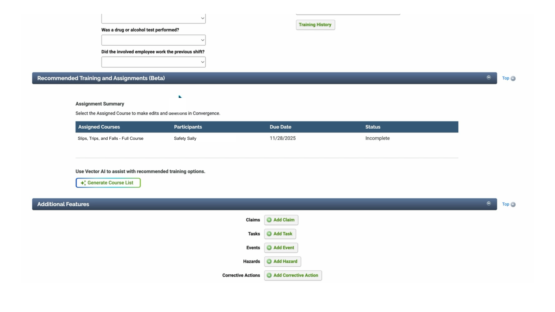 Vector EHS Management Release Notes - 6.35
