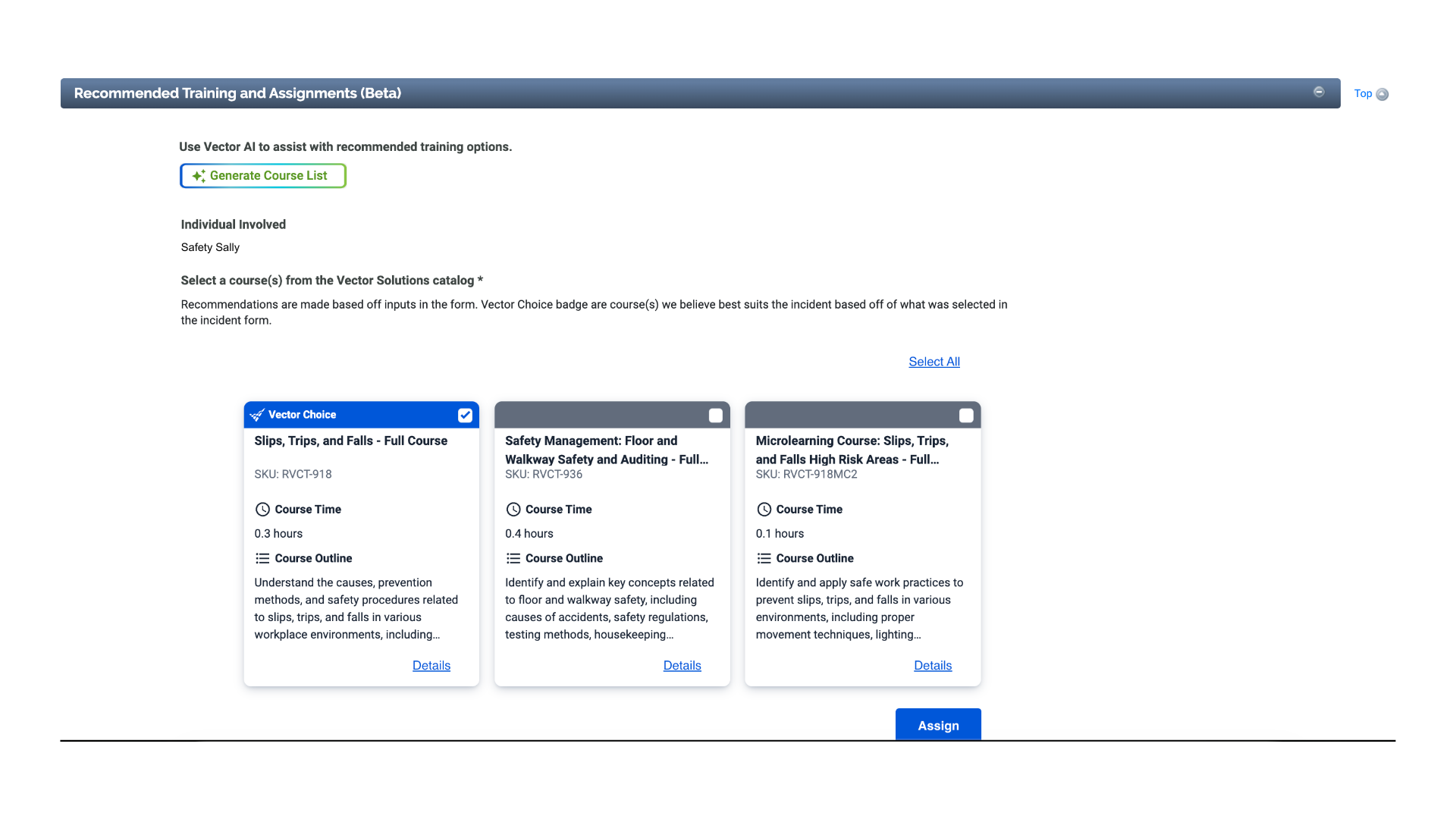 Vector EHS Management Release Notes - 6.35
